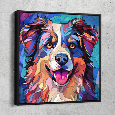 Stained Glass Australian Shepherd