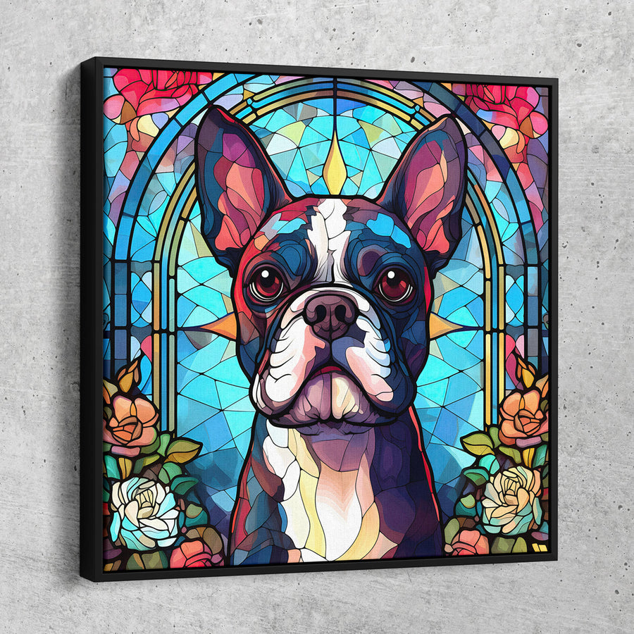 Stained Glass Boston Terrier