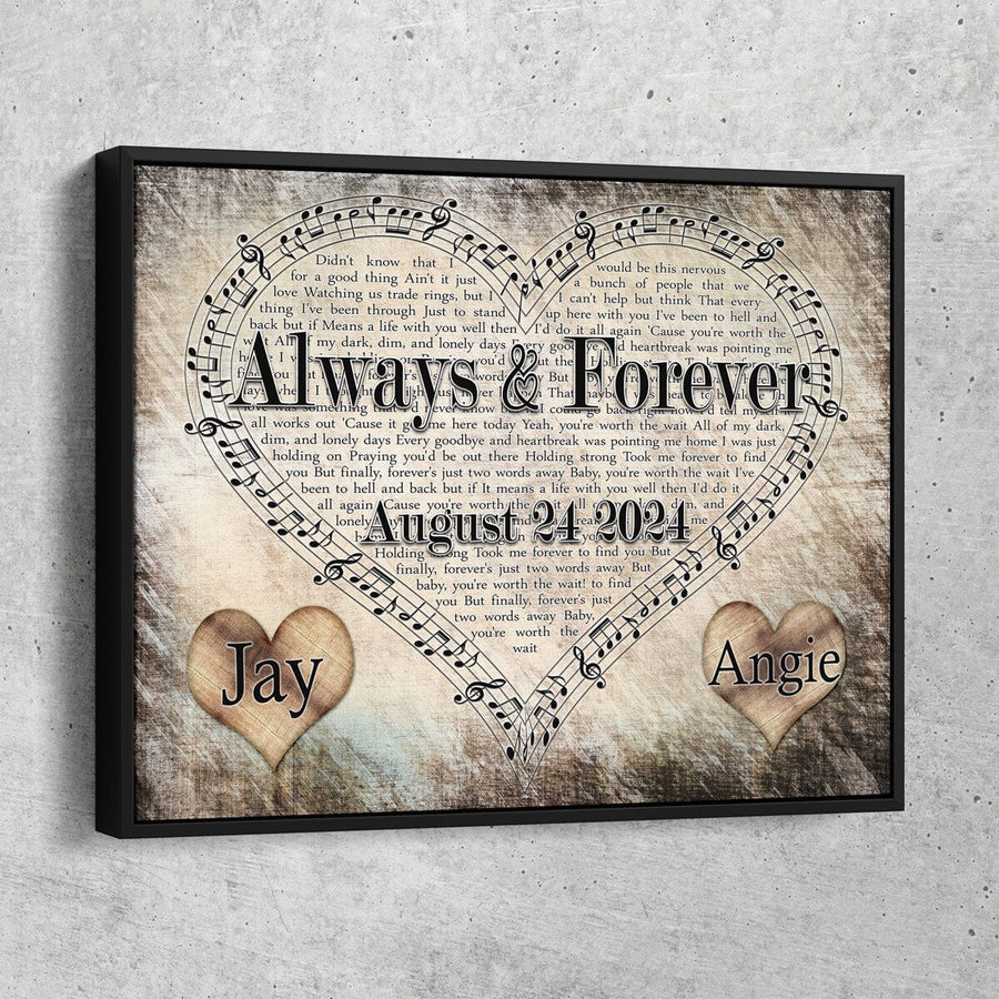 Personalized Couples Song Premium Canvas