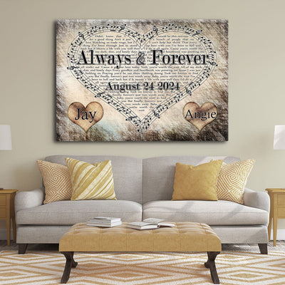 Personalized Couples Song Premium Canvas