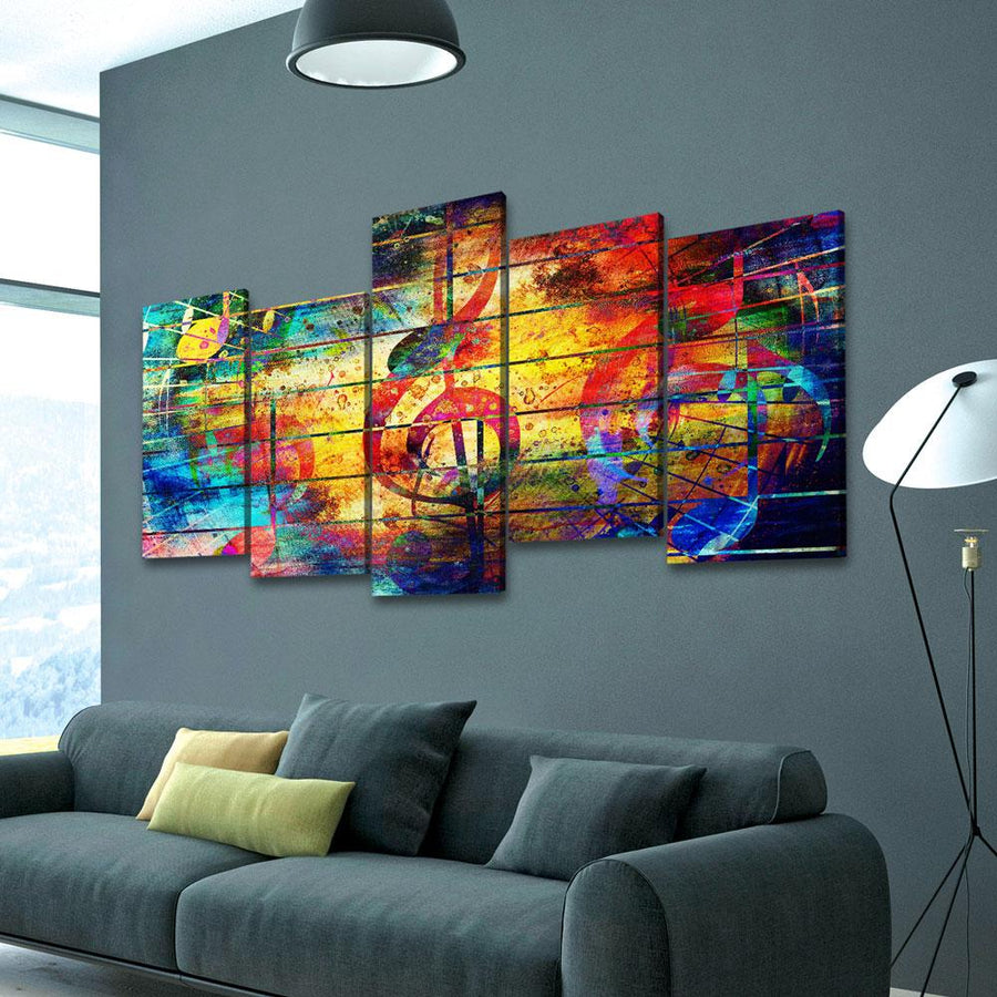 Abstract Musical Notes - Amazing Canvas Prints