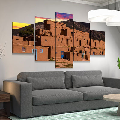 Adobe Houses In The City Of Taos - Amazing Canvas Prints