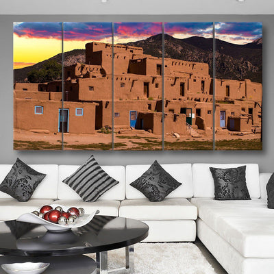 Adobe Houses In The City Of Taos - Amazing Canvas Prints