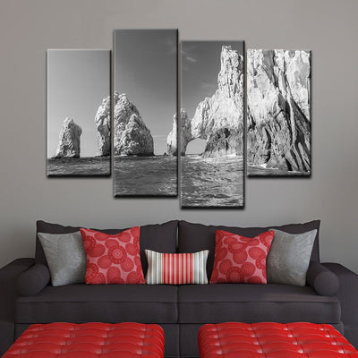 Cabo San Lucas Mexico Arch B&W - Amazing Canvas Prints