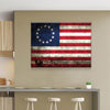 Rustic Betsy Ross Flag - Amazing Canvas Prints