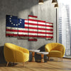 Rustic Betsy Ross Flag - Amazing Canvas Prints