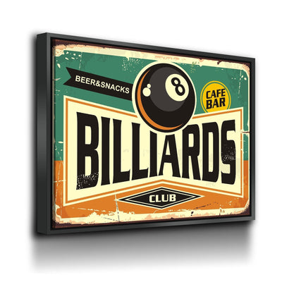 Billiards Sign - Amazing Canvas Prints