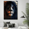 Blue And Red Eyed Lion - Amazing Canvas Prints