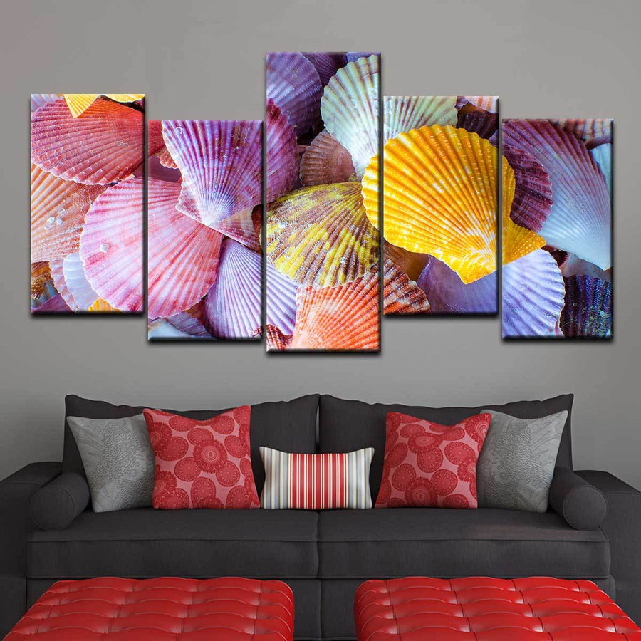 Colorful Scallop Seashells - Amazing Canvas Prints