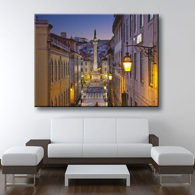 Lisbon Portugal At Twilight - Amazing Canvas Prints