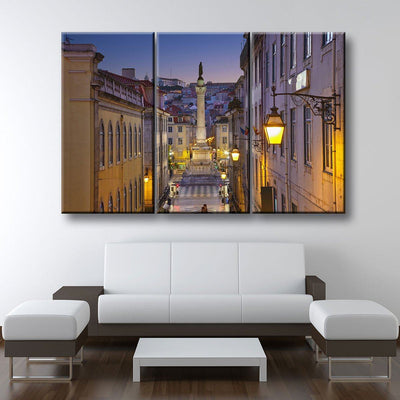 Lisbon Portugal At Twilight - Amazing Canvas Prints