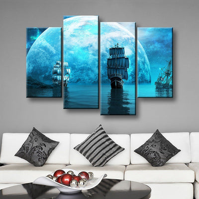 Moonlight Sailing - Amazing Canvas Prints