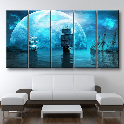 Moonlight Sailing - Amazing Canvas Prints