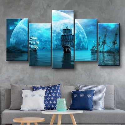 Moonlight Sailing - Amazing Canvas Prints