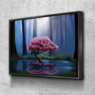 Moonlit Purple Tree - Amazing Canvas Prints