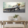 P51 Mustang On Runway - Amazing Canvas Prints