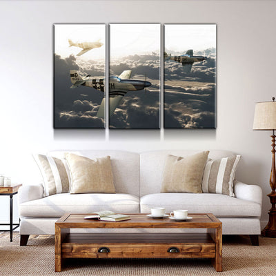 P51`s Above The Clouds - Amazing Canvas Prints