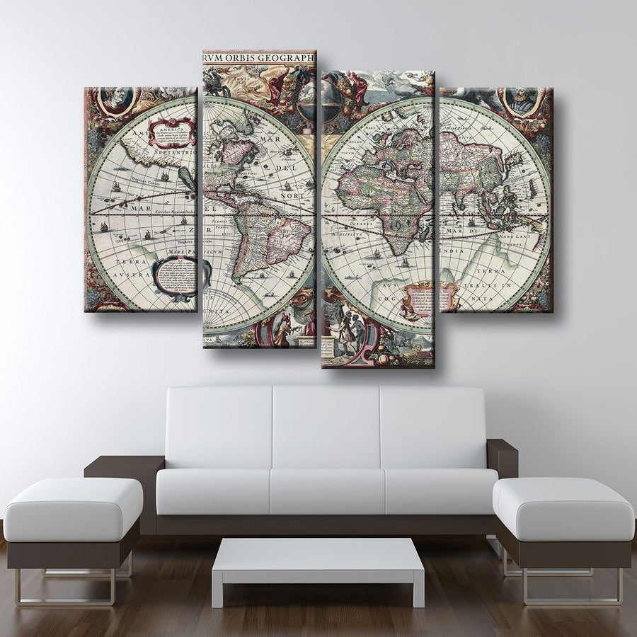 Ancient World Map - Amazing Canvas Prints