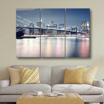 Brooklyn Bridge At Night - Amazing Canvas Prints