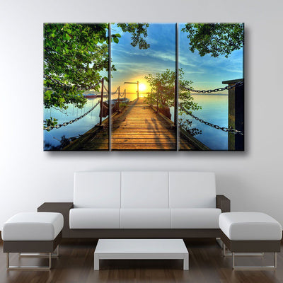 Beautiful Beach Pier Sunrise - Amazing Canvas Prints