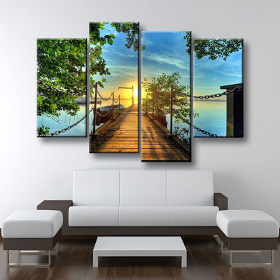 Beautiful Beach Pier Sunrise - Amazing Canvas Prints