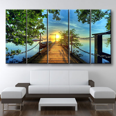 Beautiful Beach Pier Sunrise - Amazing Canvas Prints