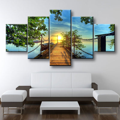 Beautiful Beach Pier Sunrise - Amazing Canvas Prints