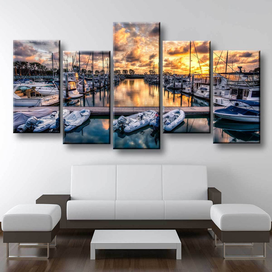 Boat Marina - Amazing Canvas Prints