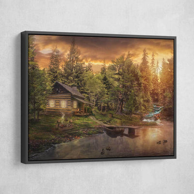 Cabin In The Woods - Amazing Canvas Prints