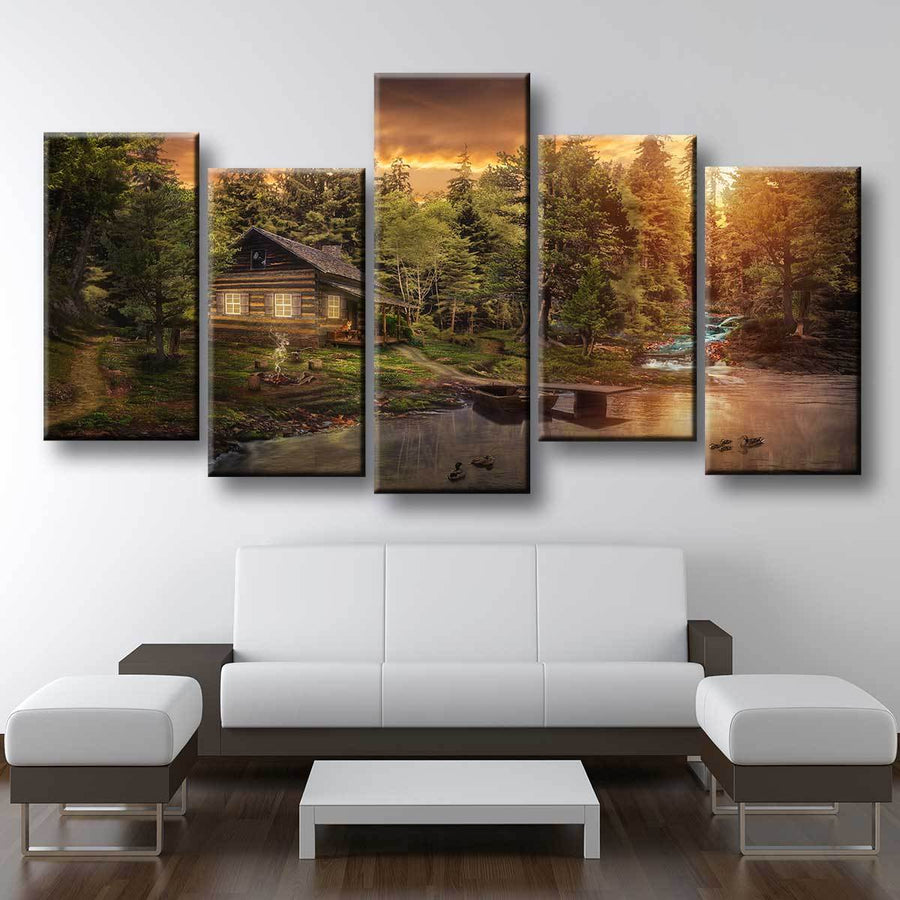 Cabin In The Woods - Amazing Canvas Prints