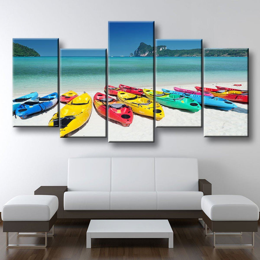 Colorful Kayaks - Amazing Canvas Prints