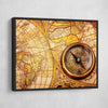 Compass On Old World Map - Amazing Canvas Prints