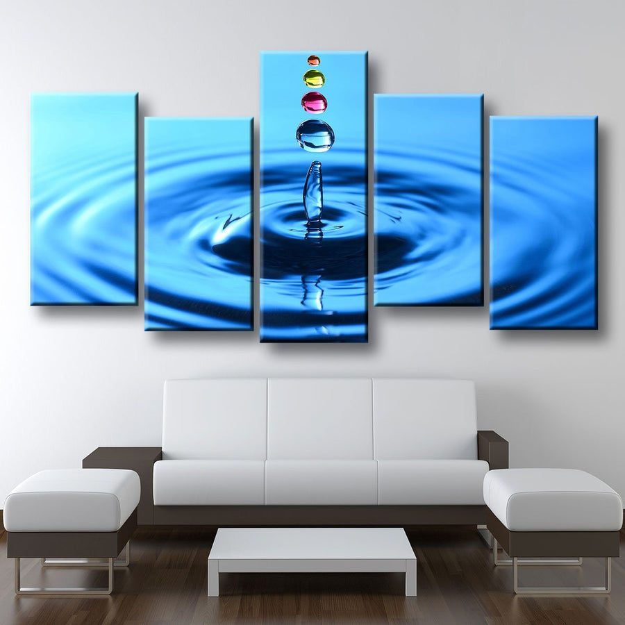 Colored Water Droplets - Amazing Canvas Prints