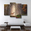 Deer In Misty Forest - Amazing Canvas Prints