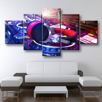 DJ Headphones On Mixer - Amazing Canvas Prints