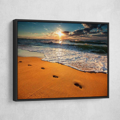 Footprints In The Sand - Amazing Canvas Prints