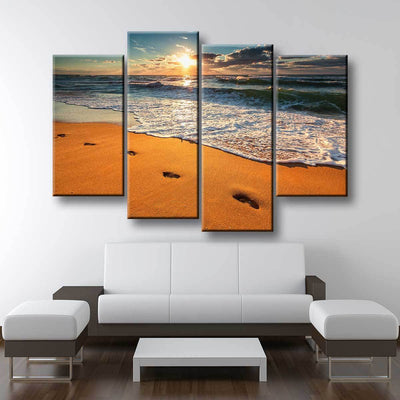 Footprints In The Sand - Amazing Canvas Prints