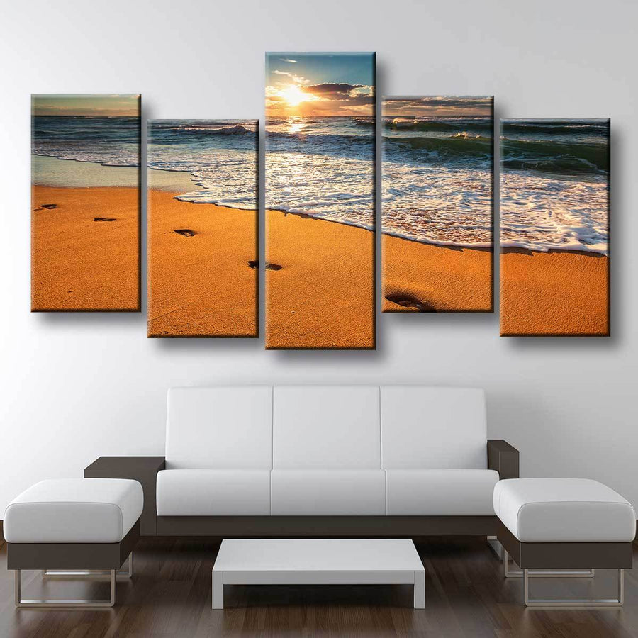 Footprints In The Sand - Amazing Canvas Prints