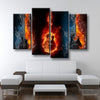 Fire And Water Guitars - Amazing Canvas Prints