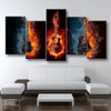 Fire And Water Guitars - Amazing Canvas Prints