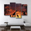 Giraffes At Sunset - Amazing Canvas Prints