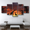 Giraffes At Sunset - Amazing Canvas Prints