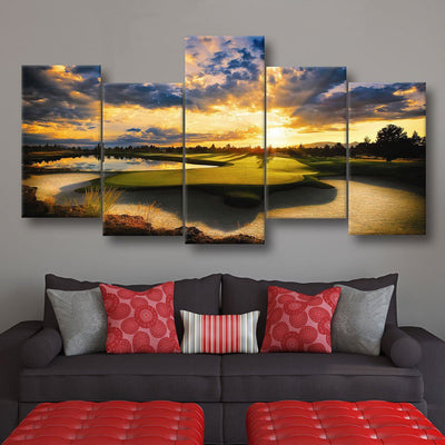 Golf Course Sunrise - Amazing Canvas Prints