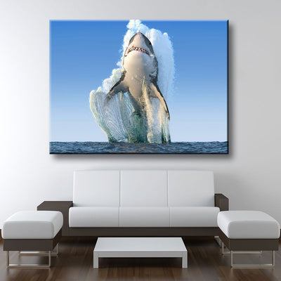 Jumping Great White - Amazing Canvas Prints