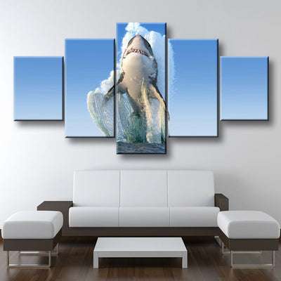 Jumping Great White - Amazing Canvas Prints