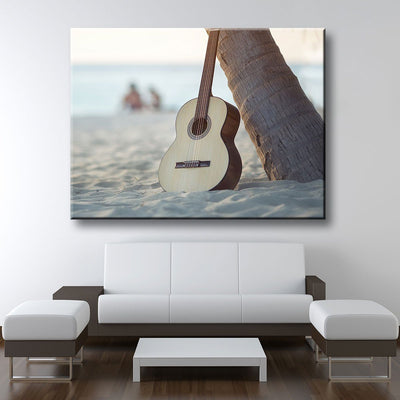 Lonely Acoustic Guitar - Amazing Canvas Prints