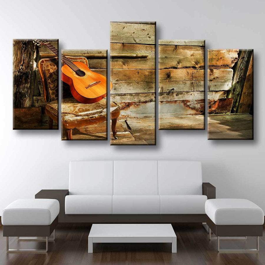 Lonely Guitar - Amazing Canvas Prints