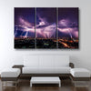 Lightning Over City - Amazing Canvas Prints