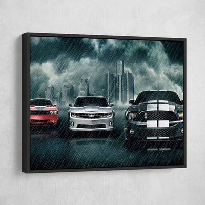 Muscle Car Rivalry - Amazing Canvas Prints