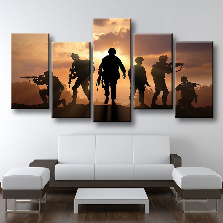 Military Soldiers - Amazing Canvas Prints